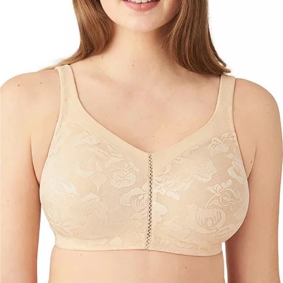 Wacoal Awareness Full Figure Seamless Wire Free Bra Sand 38D - Picture 1 of 15
